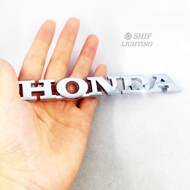 1 X ABS Chrome Honda Logo Auto Car Side Fender Rear Trunk Emblem Badge Sticker Replacement For Honda