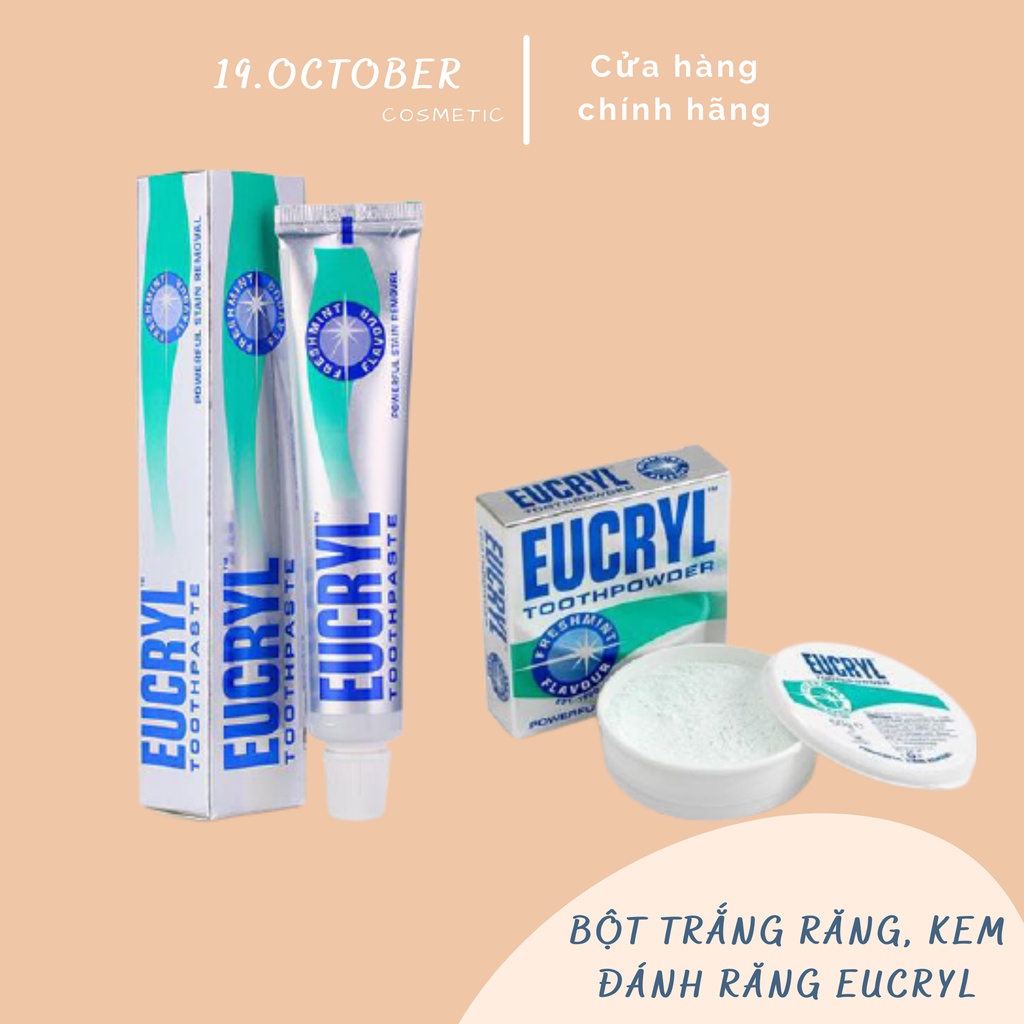 Kem Đánh Răng, Bột Tẩy Trắng Răng Eucryl &quot;19.october&quot;