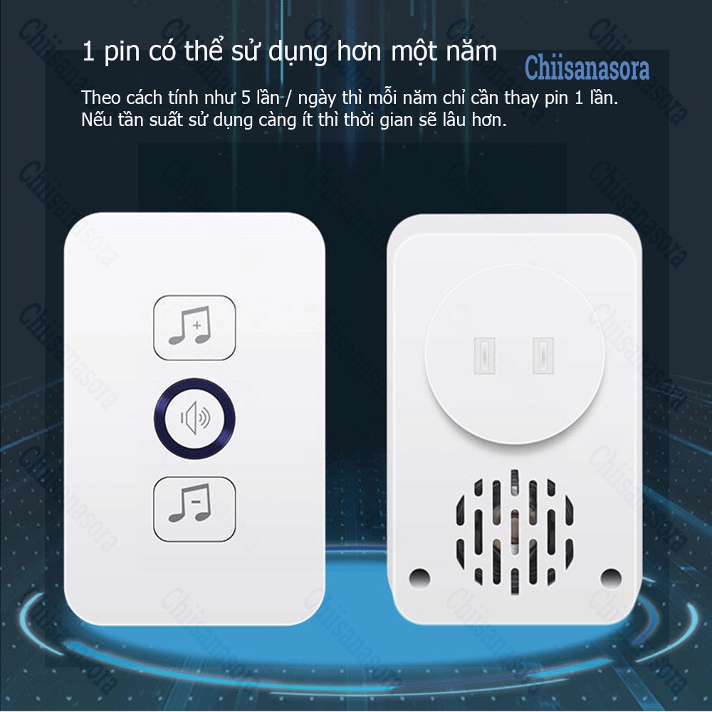 Chuông cửa thông minh không dây điện tử điều khiển từ xa – Dụng cụ âm thanh cho người già trẻ nhỏ