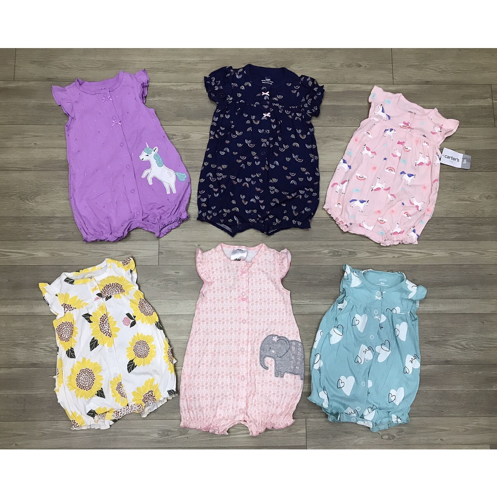 Jumpsuit cho bé gái/ jum cho bé gái xuất dư/ Body đùi bé gái Carters/ Body bé gái sơ sinh đến 2 tuổi - DG