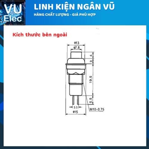 NÚT NHẤN GIỮ DS-211 - NÚT NHẤN - CÔNG TẮC