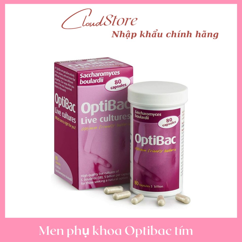 Men Phụ Khoa Optibac tím Men phụ nữ