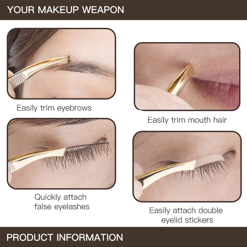 [Hàng mới về] Nhíp tỉa lông mày chất liệu thép không gỉ chống trượt đa năng cao cấp