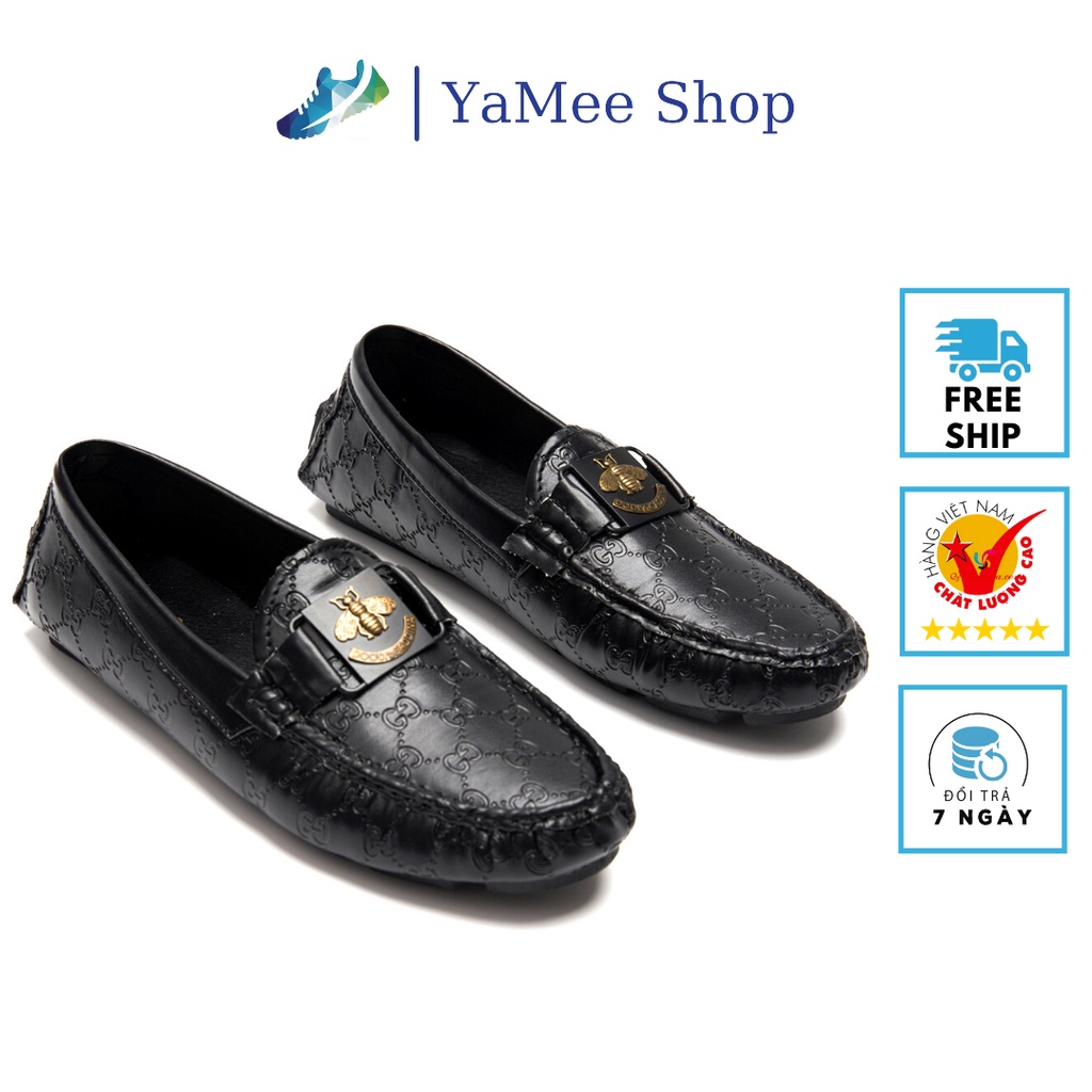 Giày lười da nam cao cấp,mác ong vàng, mã GCO01