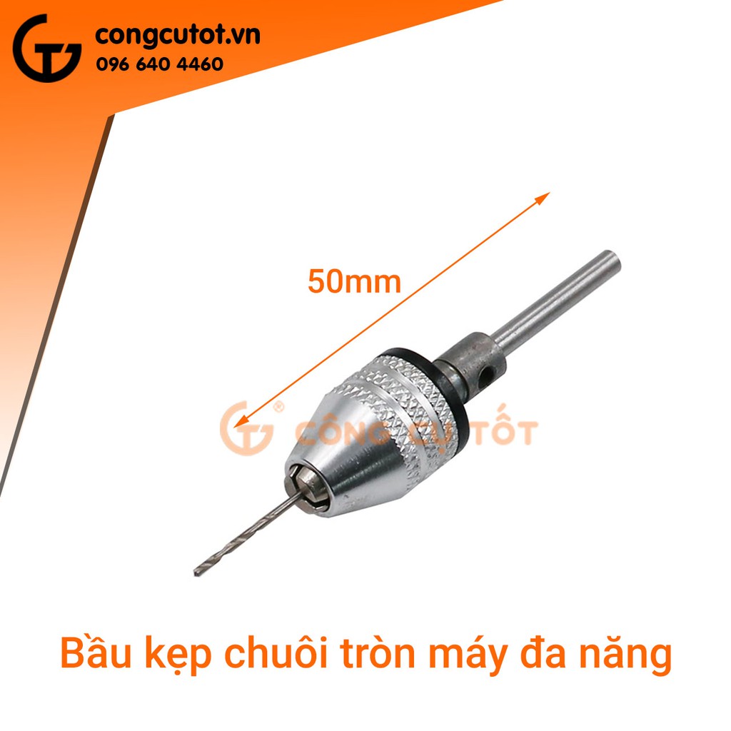 Đầu kẹp mũi khoan  chuôi tròn 0.3-3.4mm  cho máy đa năng