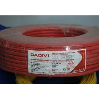 DÂY ĐIỆN ĐÔI BỌC DẸP 2X2.5 CADIVI VCmo 2X2.5 CUỘN 100M