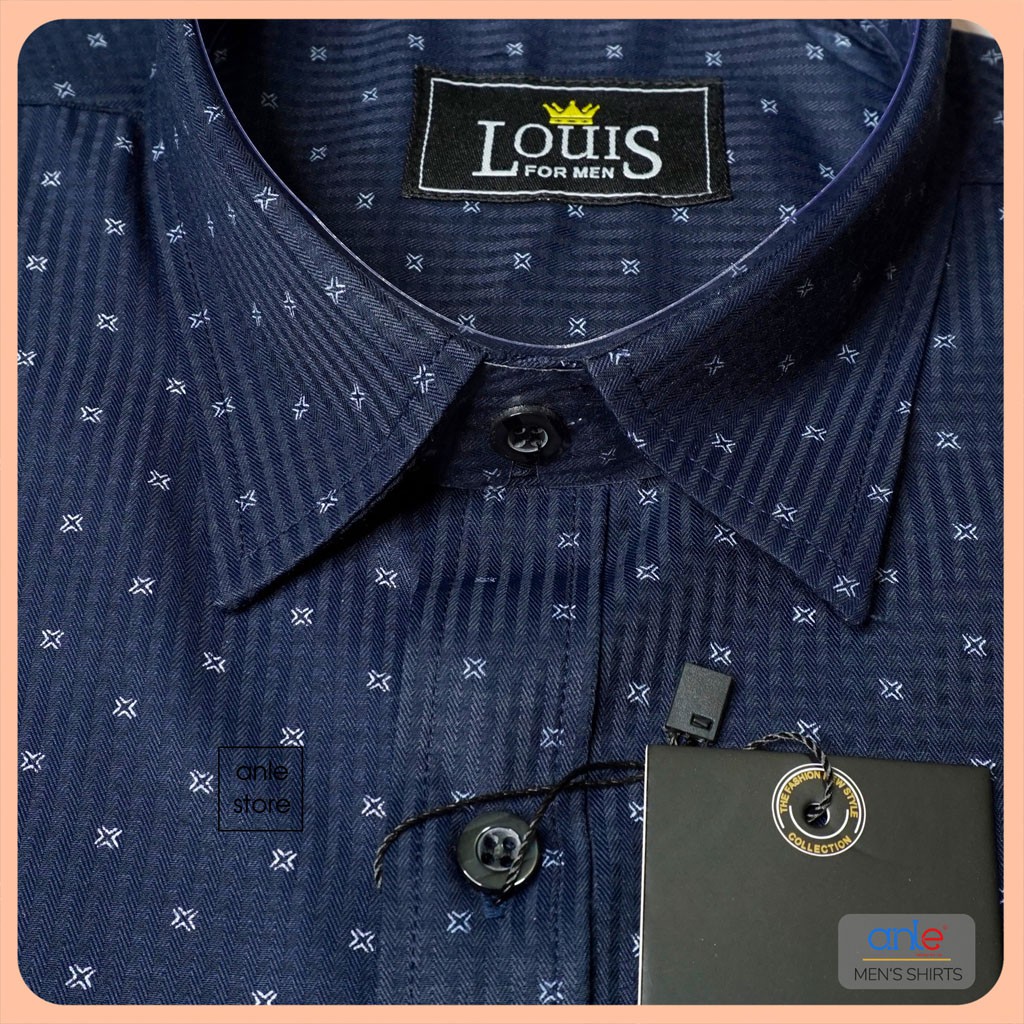 Áo sơ mi nam họa tiết Luxury LOUIS chấm bi cực đẹp form SlimFit Hàn Quốc Cotton cao cấp xuất khẩu Ảnh thật và Video