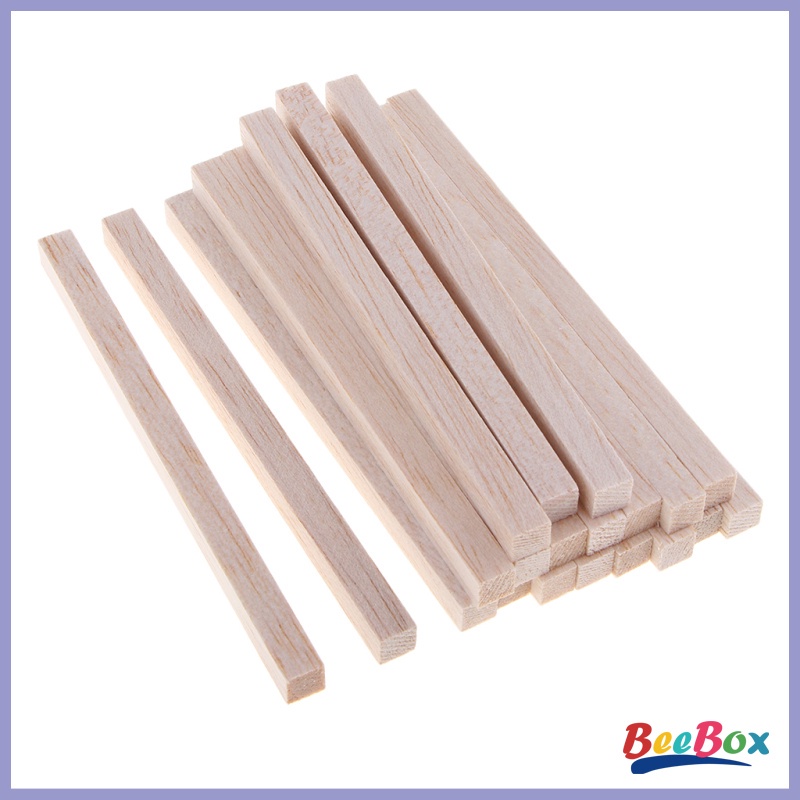 Set 30 Que Gỗ Vuông 100mm Không Hoàn Thiện Chuyên Dụng Làm Đồ Gỗ