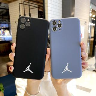 Jordan Frosted Silicone Orl Liquid Phone Case Candy Color Soft TPU Apple Phone Case Cover  IPhone 11 Pro Max X Xs Max XR IPhone 7 Plus 8 Plus IPhone 6 Plus 6S Plus