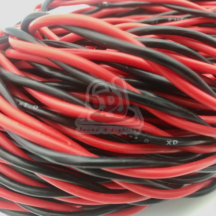 Dây loa đồng xoắn đỏ đen 2x1.0mm dài 1 mét, dây mạch phân tần loa, bass loa, loa treble, Mua dây loa ở HCM Chuyên bán dâ