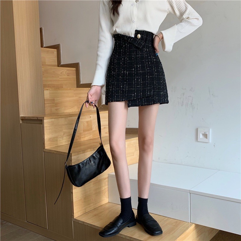 Korean fashion irregular high waist small incense skirt | BigBuy360 - bigbuy360.vn