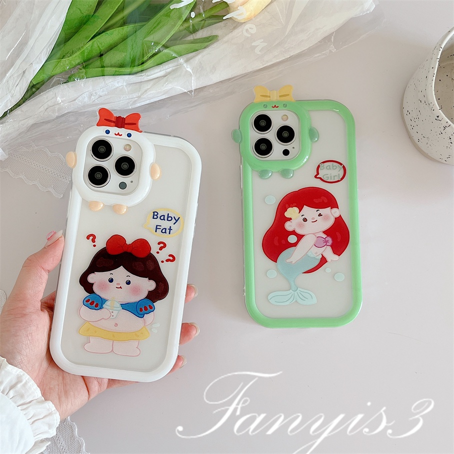Ốp Điện Thoại Mềm Trong Suốt In Hình Nàng Tiên Cá Cho iPhone 14 13 12 11 Pro Max X XR Xs Max 8 7 6 6s Plus SE 2020