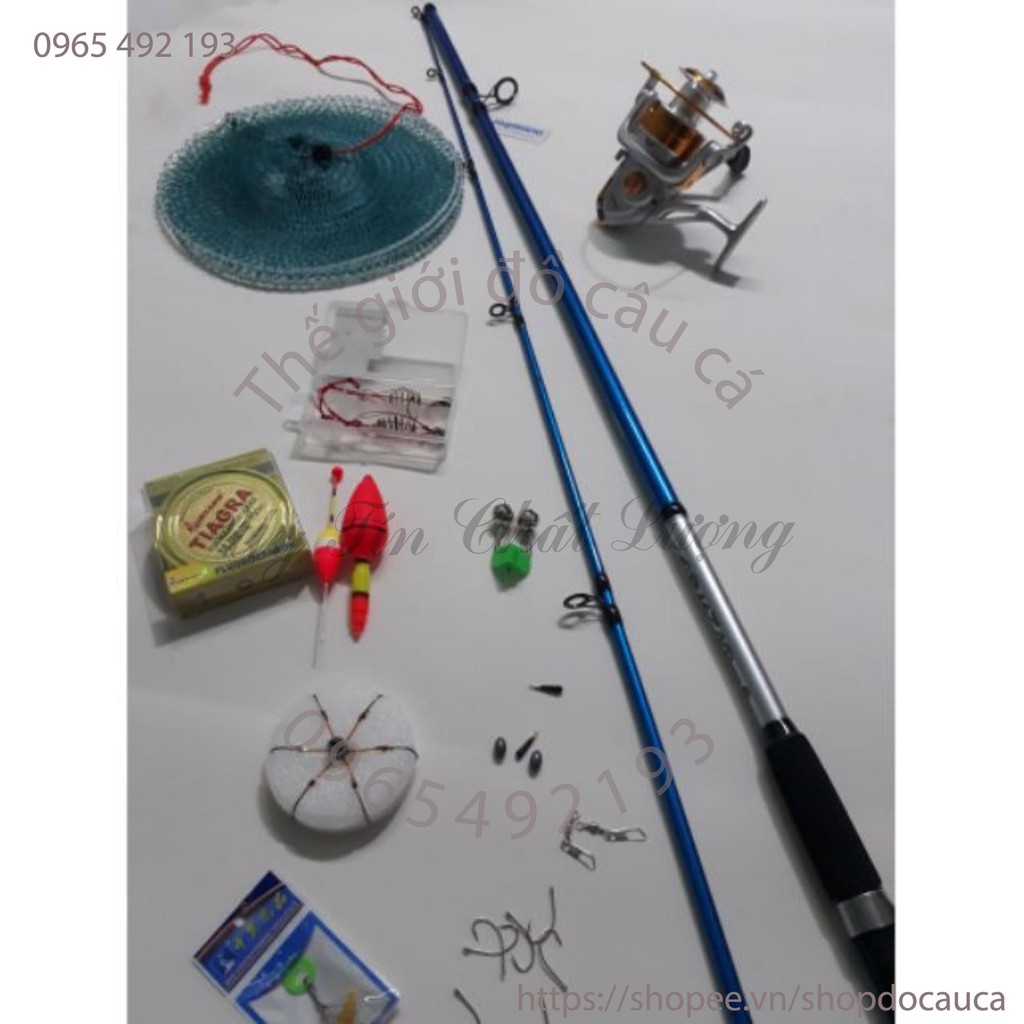Bộ cần câu 2 khúc shimano rỗng máy yumoshi bl kèm phụ kiện ( rẻ vô địch )