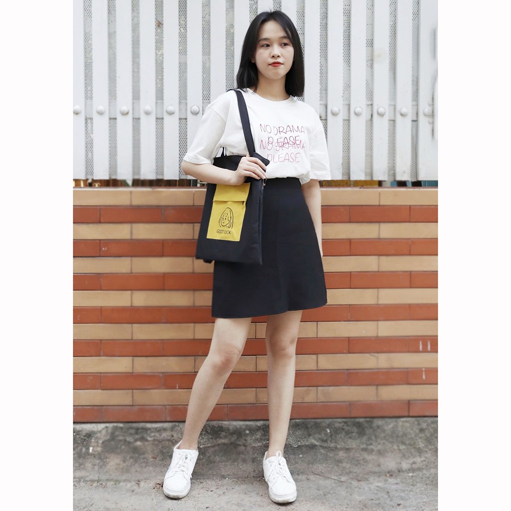 Set chân váy trơn và áo thun cotton No Drama Rolisa SR003 | BigBuy360 - bigbuy360.vn