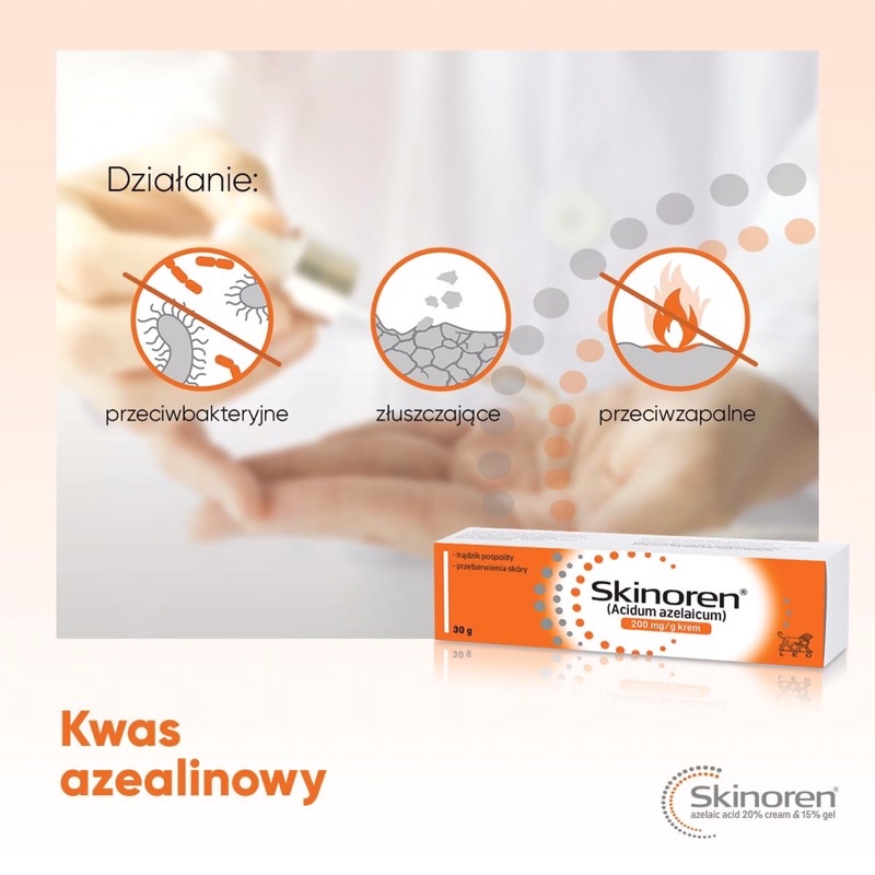 Kem mụn SKINOREN 20% Acid azelaic, kem giảm mụn và thâm nám tuýp 30g