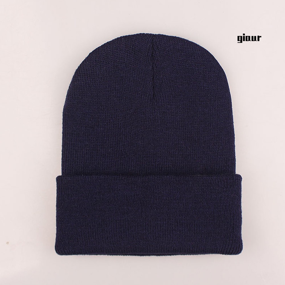 Mũ trùm đầu beanie len dệt kim thời trang thu đông dành cho cả nam và nữ