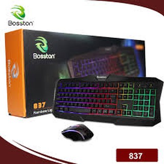 Bộ phím chuột LED Bosston 837 game