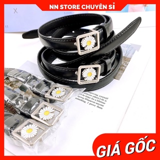 Dây nịt da nữ logo hoa cúc dễ thương 🛑 Thắt lưng nữ