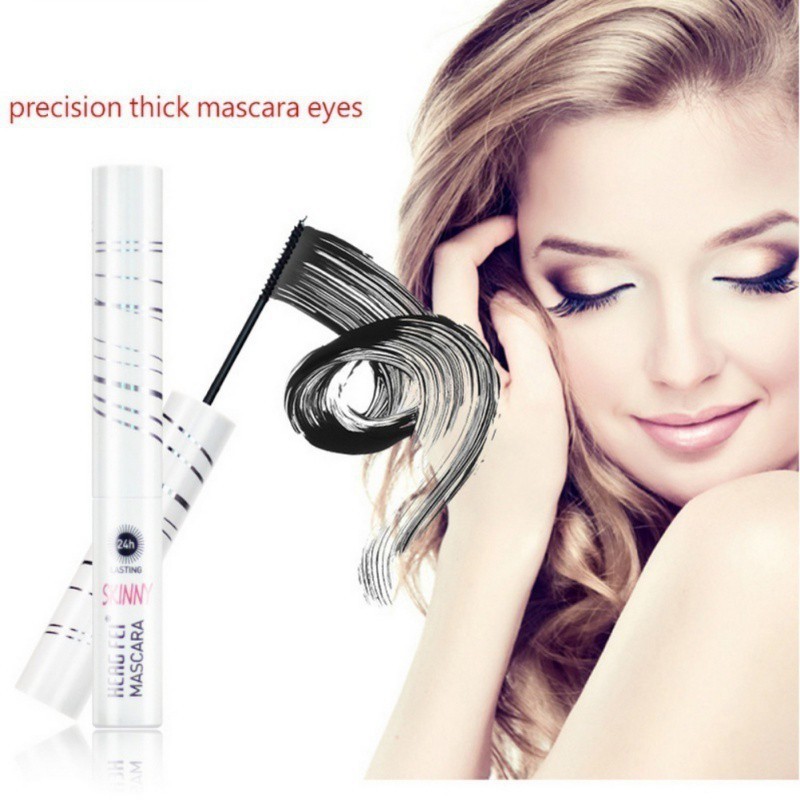 1 Cây mascara chống thấm làm dài và cong lông mi 3D màu đen chuyên dụng cho trang điểm