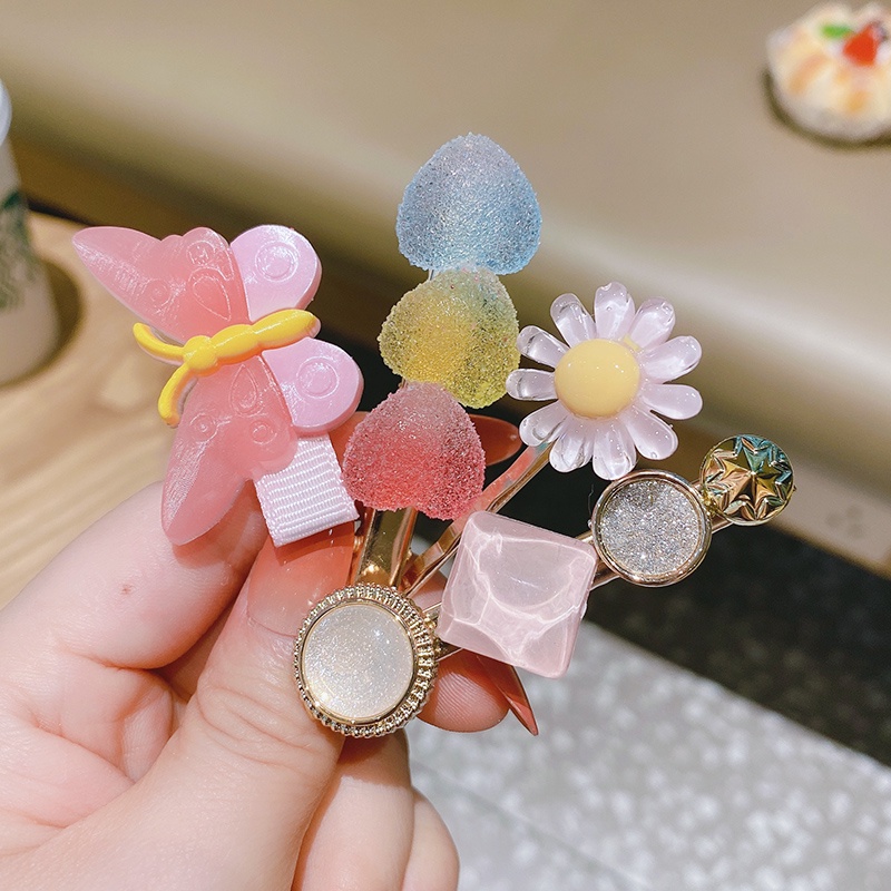 Colorful Buttefly Bowknot Kids Hair Clips Set Cute Flower Hairpin for Childran Fashion Hair Accessories