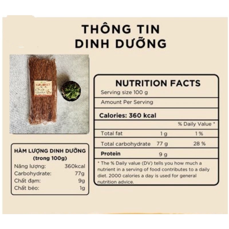 Bún gạo lứt/ Phở gạo lứt/ Bún ngũ sắc thực dưỡng Eatclean