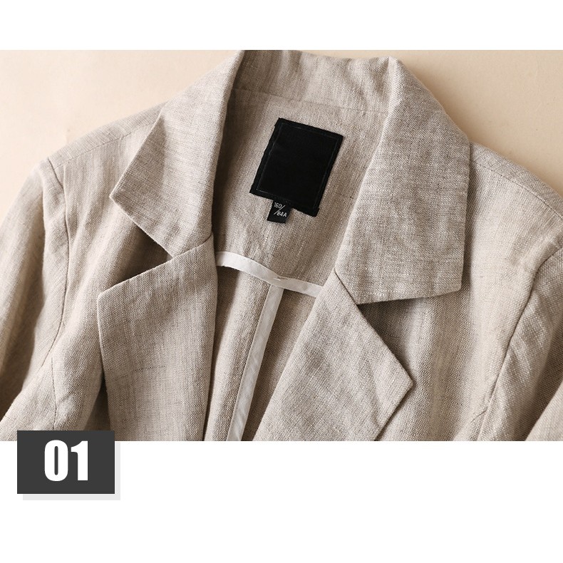 Áo vest blaze linen nữ 1 lớp dài tay túi bổ, thời trang trẻ, phong cách Nhật | BigBuy360 - bigbuy360.vn