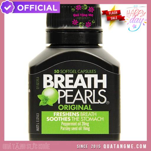 Viên Uống Thơm Miệng Breath Pearls - Úc 50 Viên