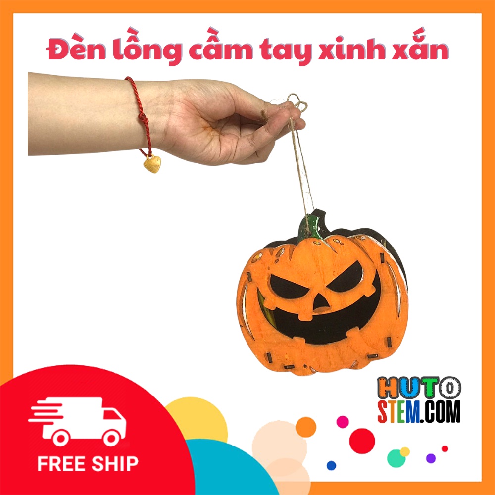 Hộp Bút Halloween, Đèn Lồng Halloween, Hộp Bút Tô Màu Trang Trí Halloween