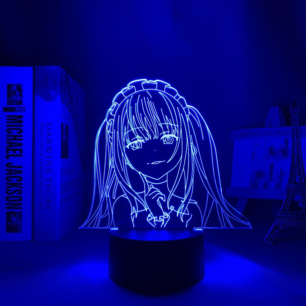 Đèn led ngủ 3D hình nhân vật anime Date A Live Kurumi Tokisaki