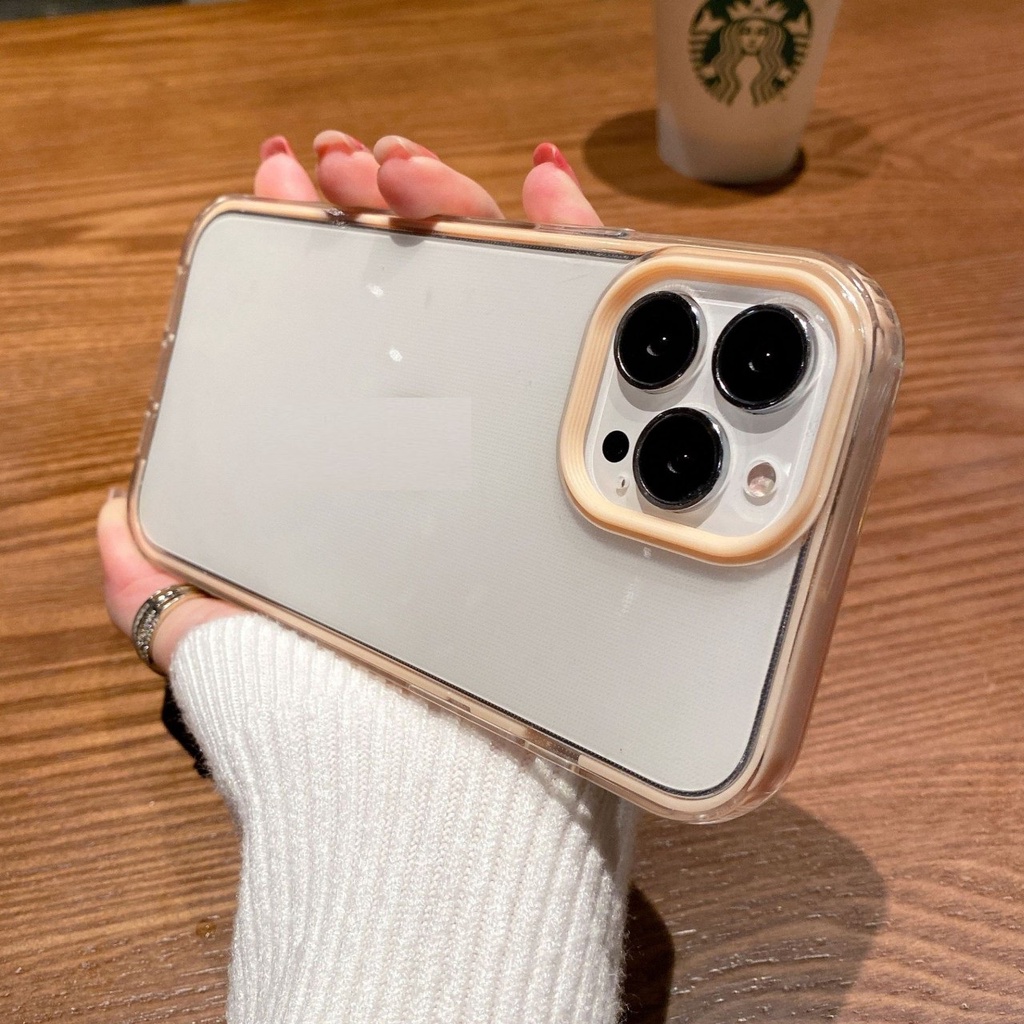 Ốp lưng iphone trong có lớp KHUNG CỨNG BẢO VỆ 3 trong 1 IP7,8,plus/X,XS/XSMAX/11/11/12,pro,max/13.pro.max