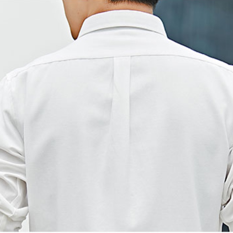 UNIQLO [Hàng Có Sẵn] Áo Sơ Mi Nam Dài Tay Vải Oxford Màu Trơn Dáng Ôm