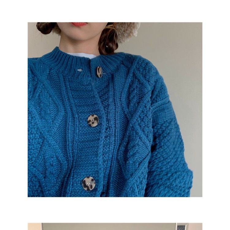 Áo khoác cardigan dáng rộng tay dài phong cách Hàn Quốc thời trang mùa thu cho nữ