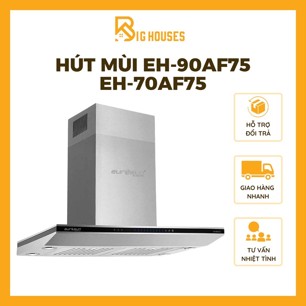 {HÀNG CHÍNH HÃNG CAO CẤP}  Máy Hút Mùi Nhà Bếp Eurosun EH-70AF75 EH-90AF75 Lưới Lọc Inox Cao Cấp CÓ 