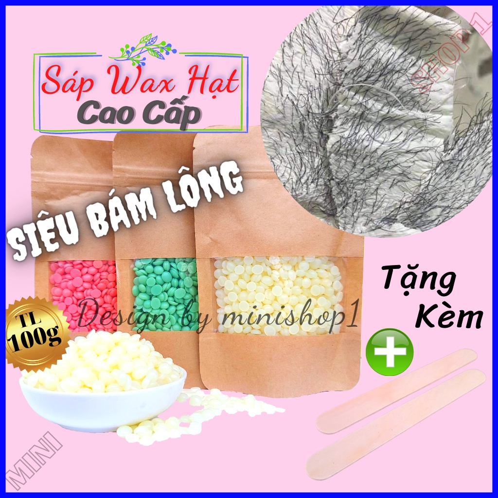 500G Sáp wax lông nóng cao cấp handmade, wax lông nách tay chân, sáp wax ria mép túi 500g