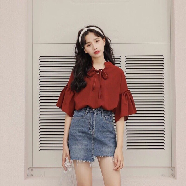 ÁO TAY XOÈ TIỂU THƯ có clip thật