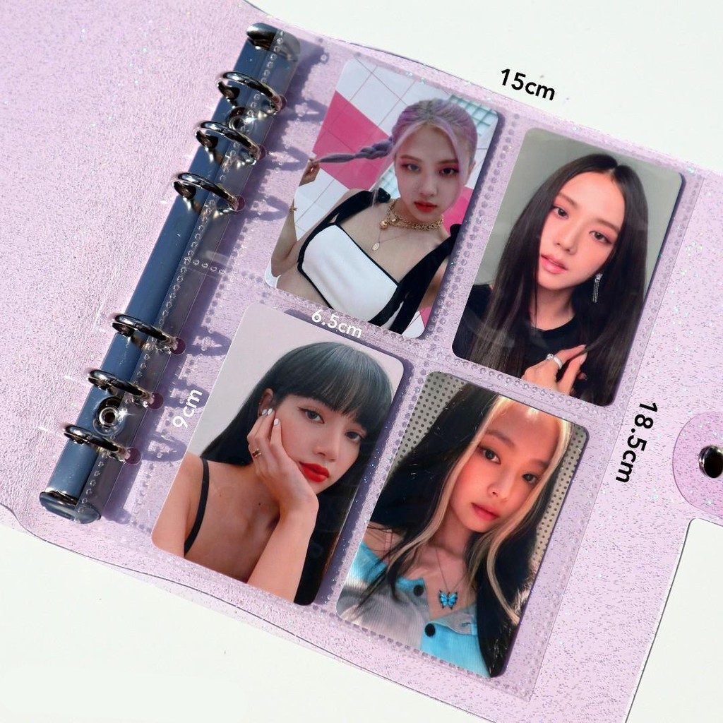 Sổ Còng Binder Vuông 4 Ô Hình Đựng Card Kpop Idol, Làm Nhật Ký Đa Năng Xinh Đẹp