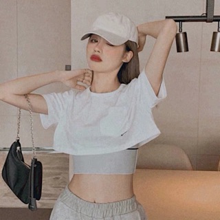 (SẴN) Áo croptop ulzzang mix áo bra thể thao ôm body cá tính 2020 KÈM ẢNH THẬT SỐ8