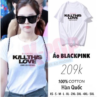 B.l.a.c.k.p.i.n.k Áo phông không cổ ngắn tay