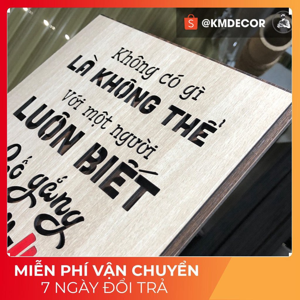 Tranh tạo động lực - mẫu câu "không có gì là không thể với một người luôn biết cố gắng"