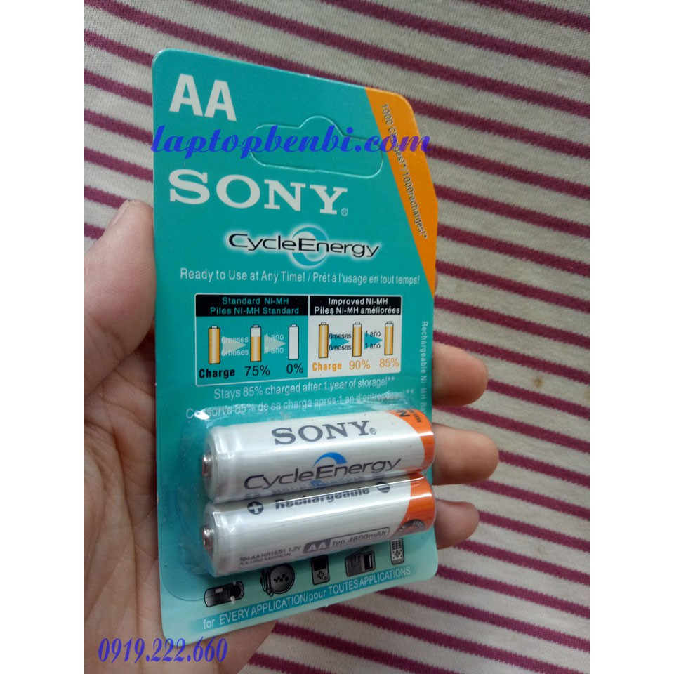 [Mã SKAMLTSM9 giảm 10% đơn 99K] Pin sạc sony AA 4600 mAh bộ 2 viên | Pin tiểu 2A