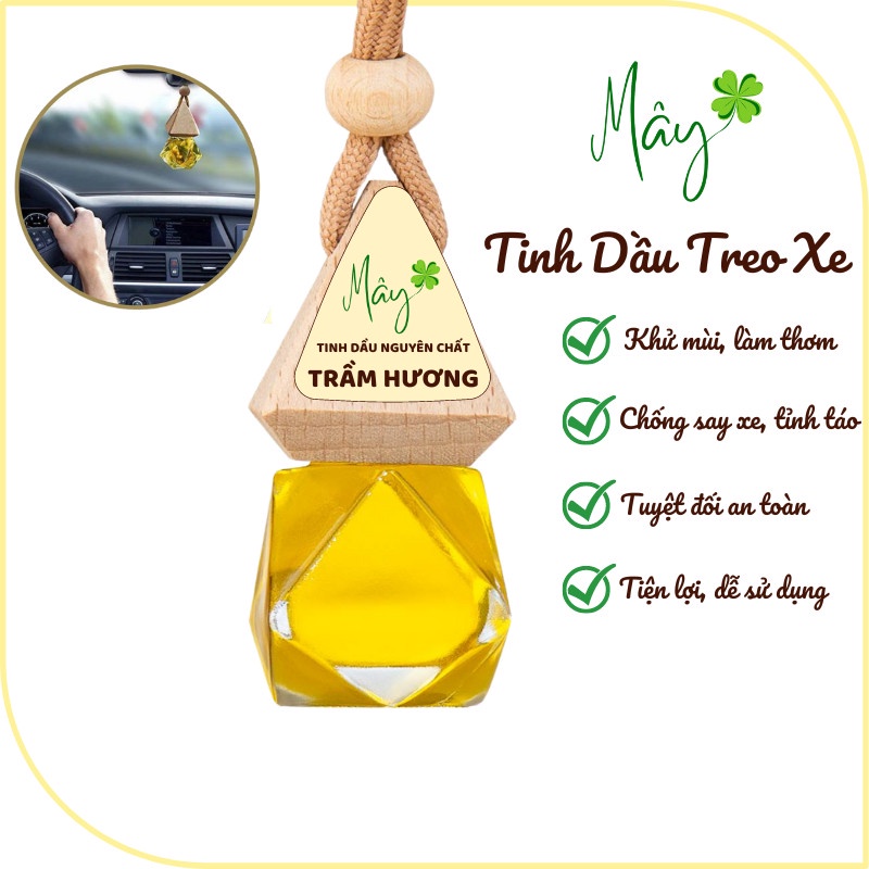 Tinh dầu treo xe, tủ quần áo, treo phòng 10ml chính hãng Tinh Dầu Mây giúp giảm mùi, không khí trong lành