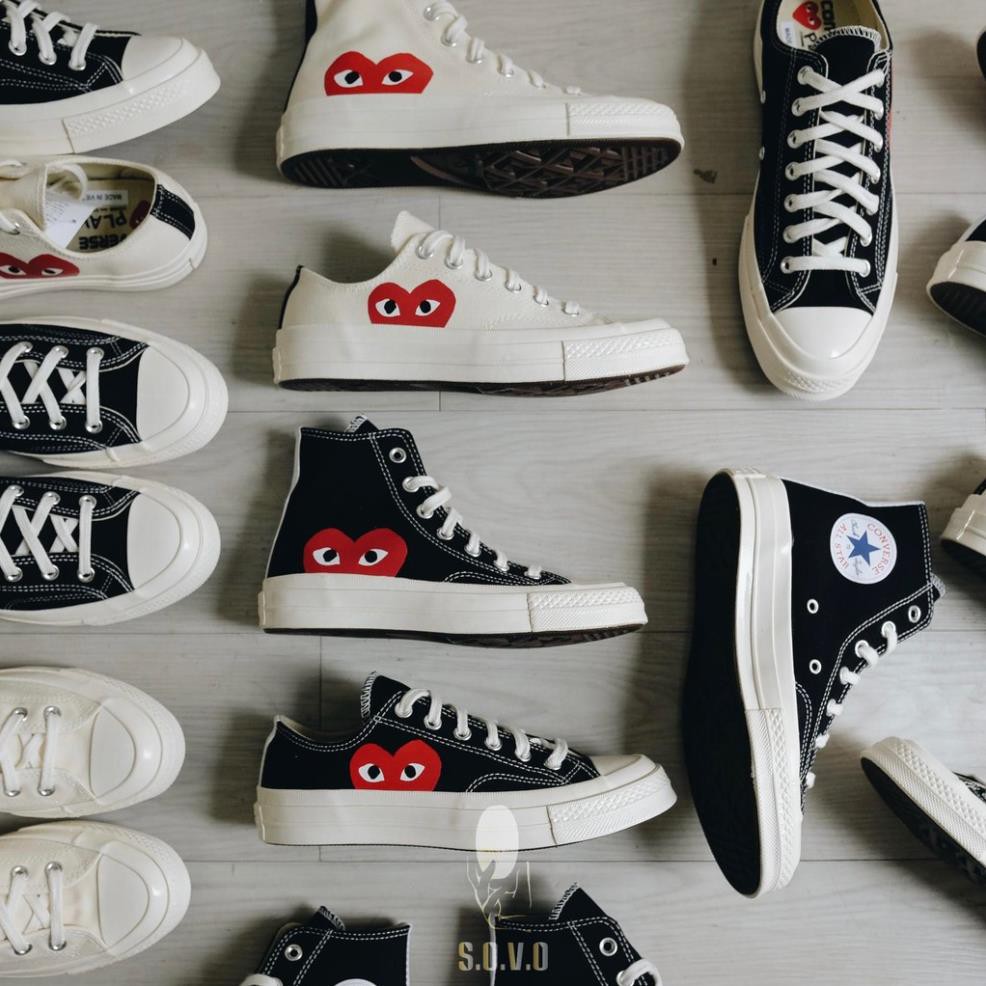 GIẢM GIÁ FREESHIP EXTRA GIÀY CONVERSE X CDG LOW - HIGH