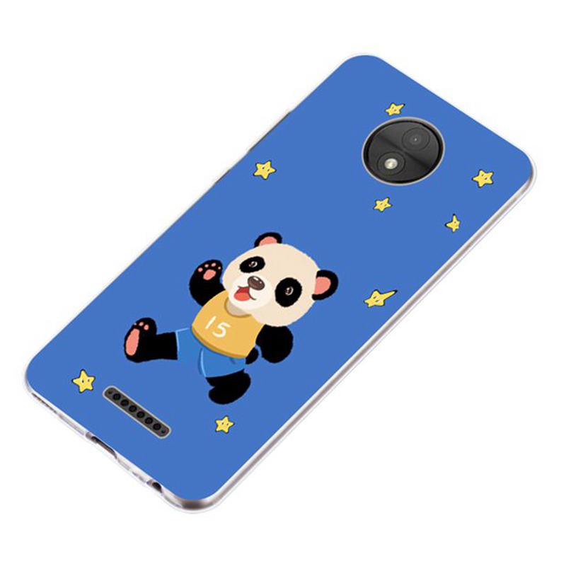 Motorola Moto C E4 G5 G5S G6 E5 Z Z2 Play Plus M X4 One Power Panda Soft Silicon TPU Case Cover