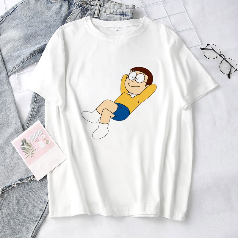 Áo Thun Phim Hoạt Hình Doraemon - Nobita ( Có Size Trẻ Em ) 31.35