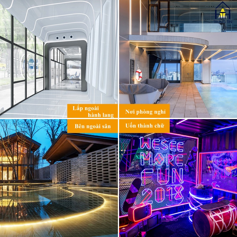Dây đèn LED NEON uốn chữ tạo hình trang trí, decor phòng ngủ,ngoài trời Trung Tín