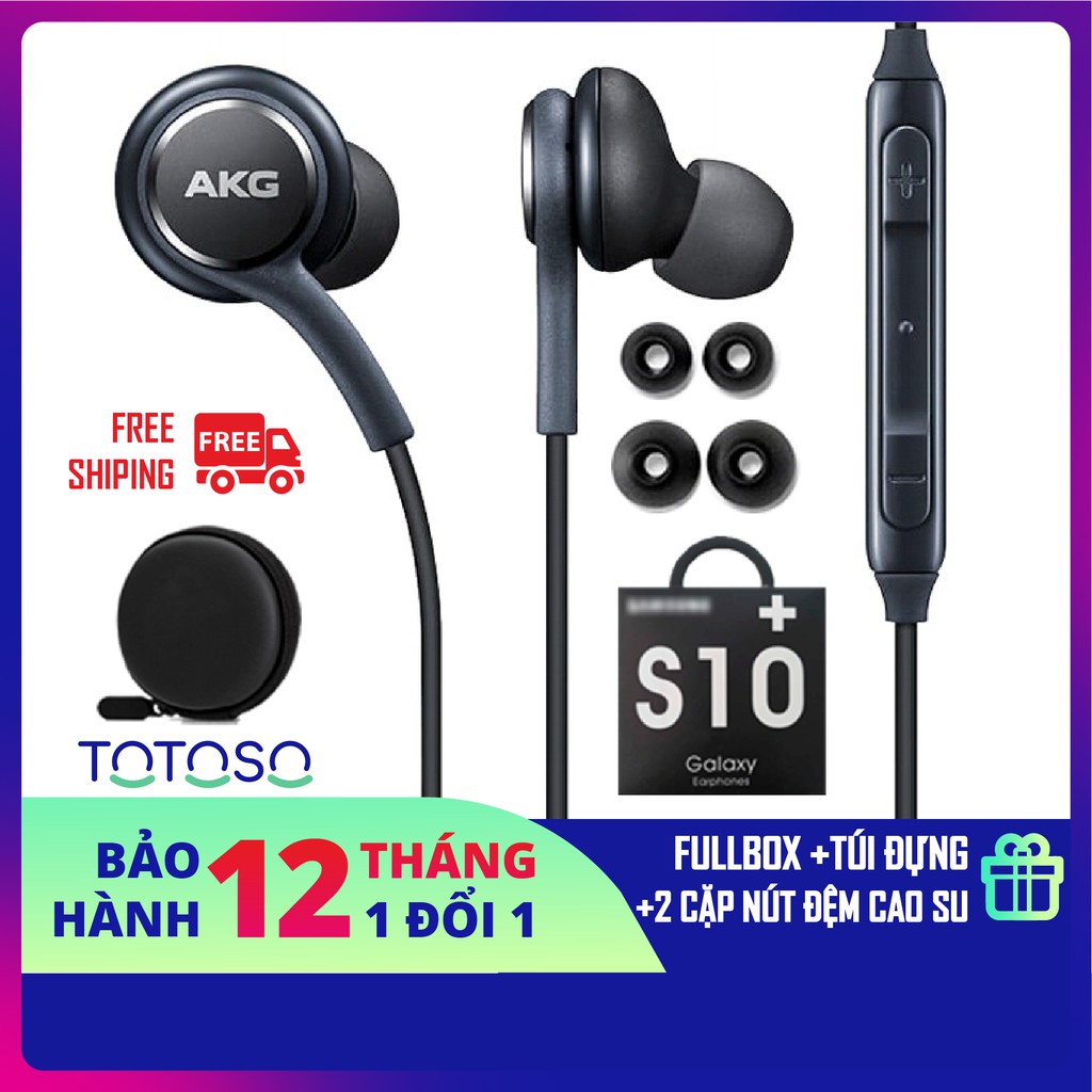[XẢ KHO 3 NGÀY]🎵 Tại nghe nhét tai có dây Akg S10 + túi đựng tai nghe_Totoso Shop
