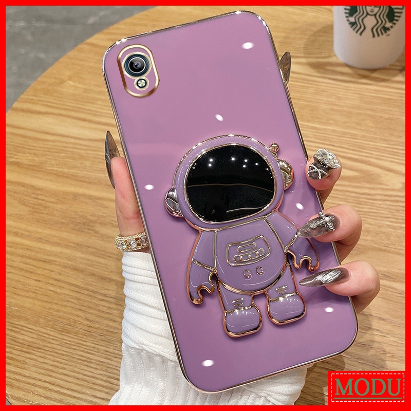 Ốp Điện Thoại Màu Macaron Có Giá Đỡ Cho Vivo Y91C Y1S