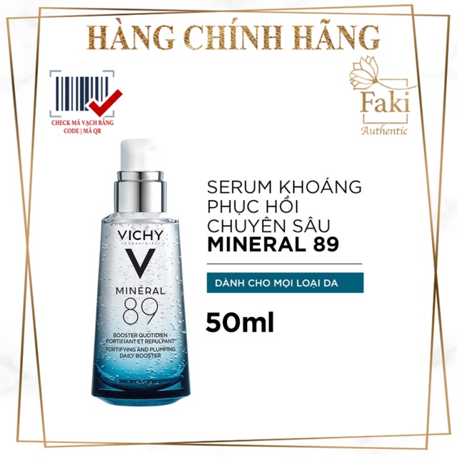 Serum Vichy Mineral 89 phục hồi, cấp nước cho da, 50ml