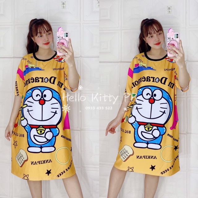 ĐẦM - LỬNG - ĐÙI THUN THÁI HELLO KITTY - DORAEMON