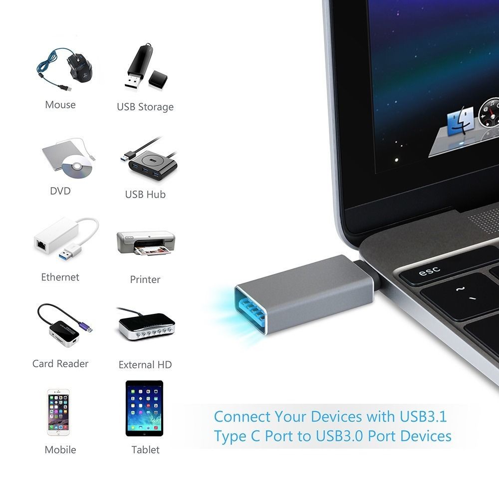 OTG chuyển đổi cổng USB type-C chuẩn USB 3.0